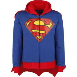Bluzy męskie: Superman Super Hood Bluza z kapturem rozpinana niebieski/czerwony
