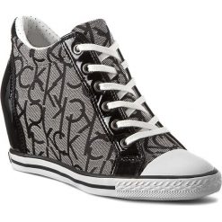 Sneakersy CALVIN KLEIN JEANS - Vero RE9259 GRB Granite/Bl. Szare półbuty damskie Calvin Klein Jeans, z jeansu. W wyprzedaży za 239,00 zł.