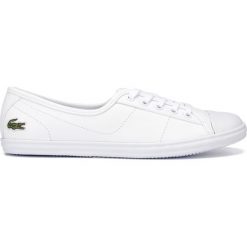 Lacoste Ziane Trampki Biały. Białe trampki i tenisówki damskie Lacoste, bez wzorów, ze skóry, bez zapięcia. Za 361,95 zł.