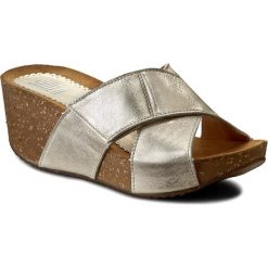 Chodaki damskie: Klapki SIMEN - 0215 K.Złoto