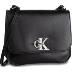 Torebka CALVIN KLEIN JEANS - Ckj Monogram Hw Med Flap K60K605786 BDS. Czarne listonoszki damskie Calvin Klein Jeans, bez wzorów, z jeansu, bez dodatków. Za 649,00 zł.