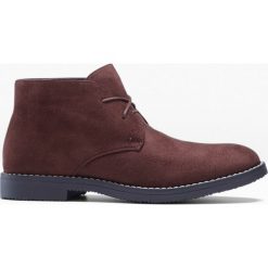 Kozaki sznurowane bonprix ciemnobrązowy. Pomarańczowe półbuty męskie bonprix, bez wzorów, eleganckie, na sznurówki. Za 99,99 zł.