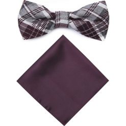 Mucha z poszetką MUW0007501. Czerwone muszki męskie Giacomo Conti, bez wzorów, z jedwabiu, eleganckie. Za 99,00 zł.
