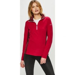 Columbia - Bluza. Czerwone bluzy damskie marki Columbia, s, z poliesteru, z krótkim rękawem, krótkie, bez kaptura. W wyprzedaży za 99,90 zł.