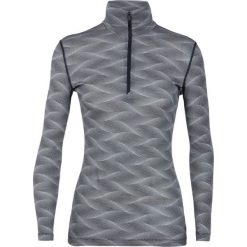Icebreaker top damski Wmns 200 Oasis LS Half Zip Curve, Black/Snow, S. Czarne topy damskie Icebreaker, s, bez wzorów, z wełny, bez kołnierzyka. W wyprzedaży za 299,00 zł.