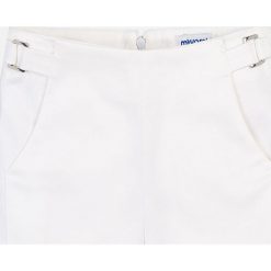 Mayoral - Szorty dziecięce 128-167 cm. Białe spodenki dziewczęce Mayoral, bez wzorów, z elastanu, casualowe. W wyprzedaży za 74,90 zł.