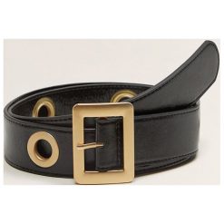 Mango - Pasek Eyelet. Szare paski damskie Mango, w paski, z materiału. Za 69,90 zł.
