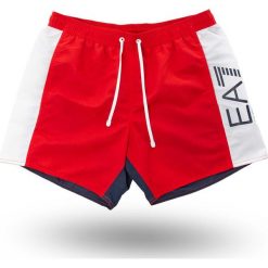 KĄPIELÓWKI EA7 Emporio Armani. Czerwone kąpielówki męskie m, z nadrukiem, z materiału. Za 369,00 zł.