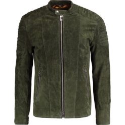 Kurtki męskie bomber: Goosecraft BIKER Kurtka skórzana green