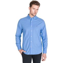 Tommy Hilfiger Koszula Niebieski. Niebieskie koszule męskie TOMMY HILFIGER, s, bez wzorów, z bawełny, bez kołnierzyka, z długim rękawem. Za 347,95 zł.