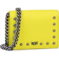 Torebka PINKO - Baltimore Credit Card Con Cate Al 19-20 PLTT 1P21EM Y5FF Yellow H72. Żółte torebki klasyczne damskie Pinko, bez wzorów, ze skóry, eleganckie, bez dodatków. Za 469,00 zł.