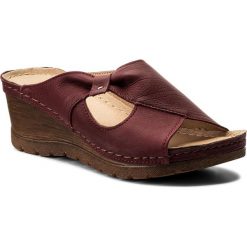 Klapki damskie: Klapki POLLONUS – 5-0980-00 Bordo Goat