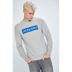 Jack & Jones - Bluza. Żółte bluzy męskie Jack & Jones, xl, z nadrukiem, z bawełny, z okrągłym kołnierzem, bez rękawów, bez kaptura. W wyprzedaży za 79,90 zł.