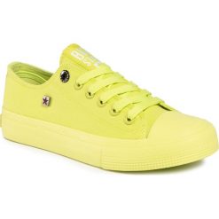 Trampki BIG STAR - AA274012A Lime. Zielone półbuty damskie BIG STAR, na co dzień, bez wzorów, z gumy, retro, bez obcasa, na płaskiej podeszwie, bez zapięcia. Za 109,00 zł.