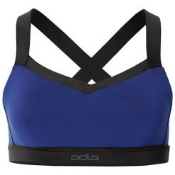 Odlo Biustonosz Bra Medium Support Bra Top granatowy r. S. Niebieskie biustonosze sportowe damskie marki Odlo. Za 63,04 zł.