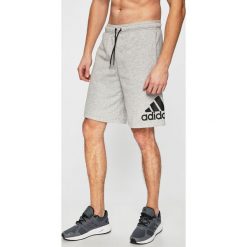 Adidas Performance - Szorty. Szare spodenki sportowe męskie adidas Performance, m, z nadrukiem, z bawełny, sportowe. W wyprzedaży za 139,90 zł.
