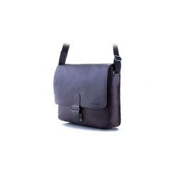Męska torba na ramię ze skóry naturalnej baleine s1 ciemny brąz. Czarne torby męskie skórzane Baleine, w paski, ze skóry, eleganckie. Za 199,90 zł.