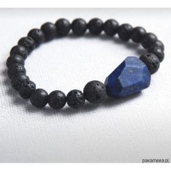 LUX. męska bransoletka :: LAPIS LAZULI & LAWA. Szare bransoletki męskie Pakamera, z lazurytem. Za 89,00 zł.