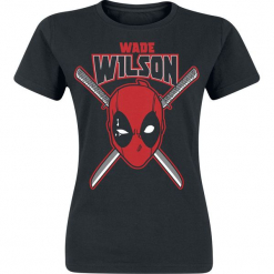 Deadpool Wade Wilson Koszulka damska czarny. Czarne bluzki damskie marki Deadpool, xl. Za 54,90 zł.