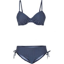 Stroje dwuczęściowe damskie: Bikini na fiszbinach (2 części) bonprix ciemnoniebiesko-biały