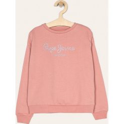 Pepe Jeans - Bluza dziecięca Dale 128-178/180 cm. Czarne bluzy dziewczęce z aplikacjami, z bawełny. Za 179,90 zł.