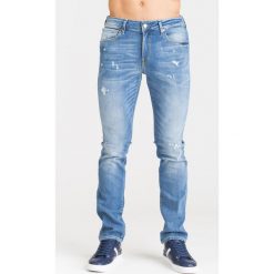 NIEBIESKIE JEANSY ANGELS GUESS. Niebieskie jeansy męskie Guess, m, z aplikacjami. Za 229,50 zł.