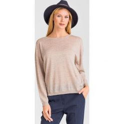 SWETER ESTRI WEEKEND MAX MARA. Brązowe swetry damskie Weekend Max Mara, s, bez wzorów, z wełny, bez rękawów, bez kaptura. Za 503,40 zł.