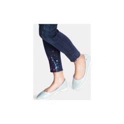 Baleriny damskie: Niebieskie baleriny Wedge