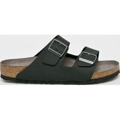 Birkenstock - Klapki. Czarne kapcie męskie Birkenstock, bez wzorów, ze skóry. W wyprzedaży za 259,90 zł.