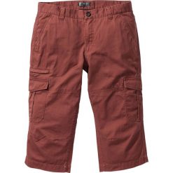 Bojówki męskie: Spodnie bojówki 3/4 Loose Fit bonprix czerwony mahoń