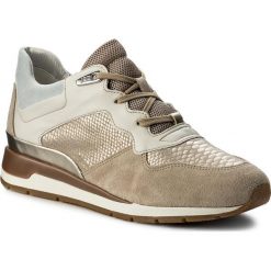 Sneakersy GEOX - D Shahira B D62N1B 022KI CH62L Lt Taupe/Lt Gold. Żółte półbuty damskie Geox, na co dzień, bez wzorów, z zamszu, bez obcasa, na płaskiej podeszwie, bez zapięcia. W wyprzedaży za 319,00 zł.