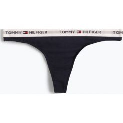 Tommy Hilfiger - Stringi damskie, niebieski. Niebieskie stringi damskie TOMMY HILFIGER, l, bez wzorów. Za 69,95 zł.