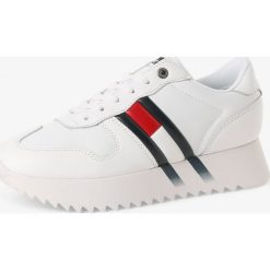 Tommy Jeans - Tenisówki damskie z dodatkiem skóry, biały. Białe trampki i tenisówki damskie Tommy Jeans, bez wzorów, z jeansu, bez zapięcia. Za 349,95 zł.