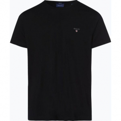 Gant - T-shirt męski, czarny. Czarne t-shirty męskie marki GANT, l, z haftami, z bawełny. Za 129,95 zł.