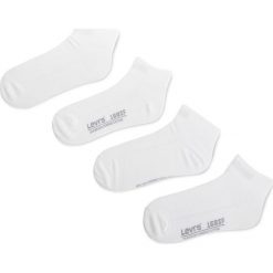 Zestaw 2 par niskich skarpet unisex LEVI'S - 943003001 White 300. Białe skarpetki damskie Levi's®, bez wzorów, z elastanu. Za 34,99 zł.