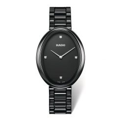 RABAT ZEGAREK RADO ESENZA R53 093 71 2. Czarne zegarki damskie marki RADO, ceramiczne. W wyprzedaży za 6462,00 zł.