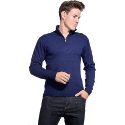 William de Faye sweter męski XXL niebieski. Niebieskie swetry męskie William de Faye, xxl, bez wzorów, bez kołnierzyka, bez kaptura. W wyprzedaży za 211,00 zł.
