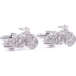 Srebrne spinki do mankietów - motocykl Harley U27. Szare spinki do mankietów męskie Modini Moda Męska, srebrne. W wyprzedaży za 49,51 zł.