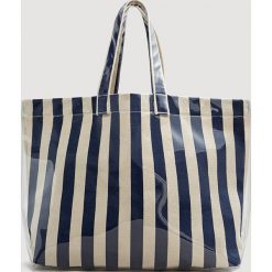 Shopper bag damskie: Mango – Torebka Stripe
