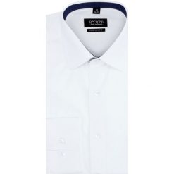 Koszula bexley 2886 długi rękaw custom fit biały. Białe koszule męskie marki Recman, m, bez wzorów, bez kołnierzyka, z długim rękawem. Za 159,00 zł.