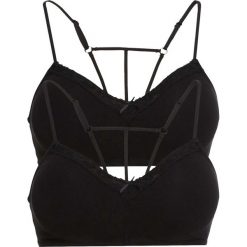 Biustonosz bustier (2 szt.), bawełna organiczna bonprix 2x czarny. Czarne biustonosze bonprix, bez wzorów, z bawełny. Za 55,98 zł.