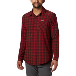 Koszula Columbia TRIPLE CANYONLONG SLEEVE 1883324613. Czerwone koszule męskie Columbia, xxl, bez wzorów, bez kołnierzyka, bez rękawów. Za 322,99 zł.