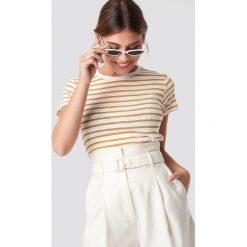 MANGO T-shirt Popeye - White,Yellow. Białe t-shirty damskie Mango, z materiału, z okrągłym kołnierzem. Za 52,95 zł.