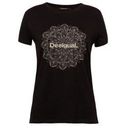 Desigual Koszulka Damska Ts Manchester M Czarny. Czarne koszulki damskie Desigual, na co dzień, m, bez wzorów, z bawełny, bez kołnierzyka, bez rękawów. Za 179,00 zł.