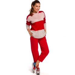 Sweter w szerokie kolorowe pasy - s/m. Swetry damskie e-margeritka.pl, na jesień, s, bez wzorów, z wełny, z krótkim rękawem, krótkie, bez kaptura. Za 108,99 zł.