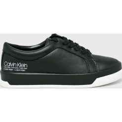 Calvin Klein - Buty. Czarne buty sportowe damskie Calvin Klein, bez wzorów, ze skóry, sportowe. W wyprzedaży za 449,90 zł.