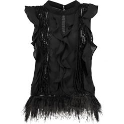 Bluzki damskie: Endless Rose RUFFLED SLEEVELESS FEATHER Bluzka black combo