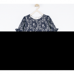 Sukienka. Niebieskie bez kategorii marki ELEGANT BABY GIRL, w koronkowe wzory, z bawełny, eleganckie, z długim rękawem, długie. Za 119,90 zł.