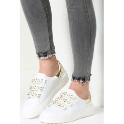 Biało-Złote Buty Sportowe Bye Bye Love. Białe buty sportowe damskie vices, bez wzorów, sportowe. Za 49,99 zł.