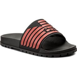 Chodaki męskie: Klapki EMPORIO ARMANI - X4P077 XL273 A042 Black/Black/Red